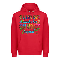 Red sunrise sunburn sunset repeat Premium Hoodie - Artiststas