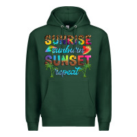 Sports Green sunrise sunburn sunset repeat Premium Hoodie - Artiststas
