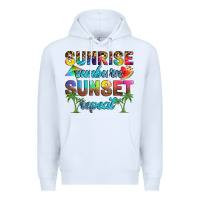 White sunrise sunburn sunset repeat Premium Hoodie - Artiststas
