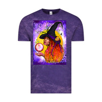 Cloud Purple witch with crystal ball air freshener Vintage Tee - BundleAndBundleShop
