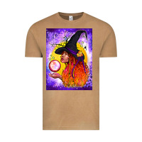 Witch With Crystal Ball Air Freshener Vintage Tee | Teevron