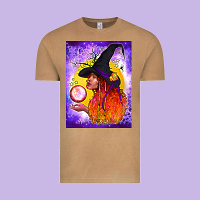 Witch With Crystal Ball Air Freshener Vintage Tee Designed By Bundleandbundleshop