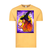 Vintage Mustard witch with crystal ball air freshener Vintage Tee - BundleAndBundleShop