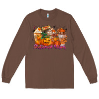 Chestnut Thanks A Latte Autumn Vibes Long Sleeve Tee - CowhideDigitalArt