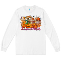 White Thanks A Latte Autumn Vibes Long Sleeve Tee - CowhideDigitalArt