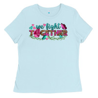 Baby Blue We Fight Together Ladies Tee - BundleAndBundleShop
