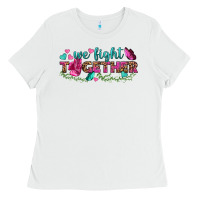 White We Fight Together Ladies Tee - BundleAndBundleShop