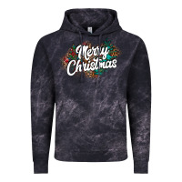 Cloud Black Merry Christmas Vintage Hoodie - CowhideDigitalArt