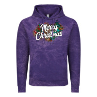 Cloud Purple Merry Christmas Vintage Hoodie - CowhideDigitalArt