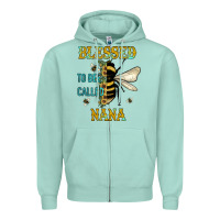 Seafoam Blessed To Bee Nana Zipper Hoodie - JahusDesignShop