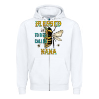 White Blessed To Bee Nana Zipper Hoodie - JahusDesignShop