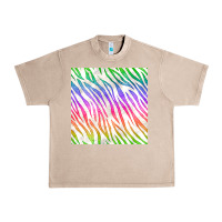 French Oak watercolor rainbow zebra seamless pattern Urban Heavy Tee - BundleAndBundleShop
