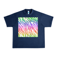 Watercolor Rainbow Zebra Seamless Pattern Urban Heavy Tee | Teevron