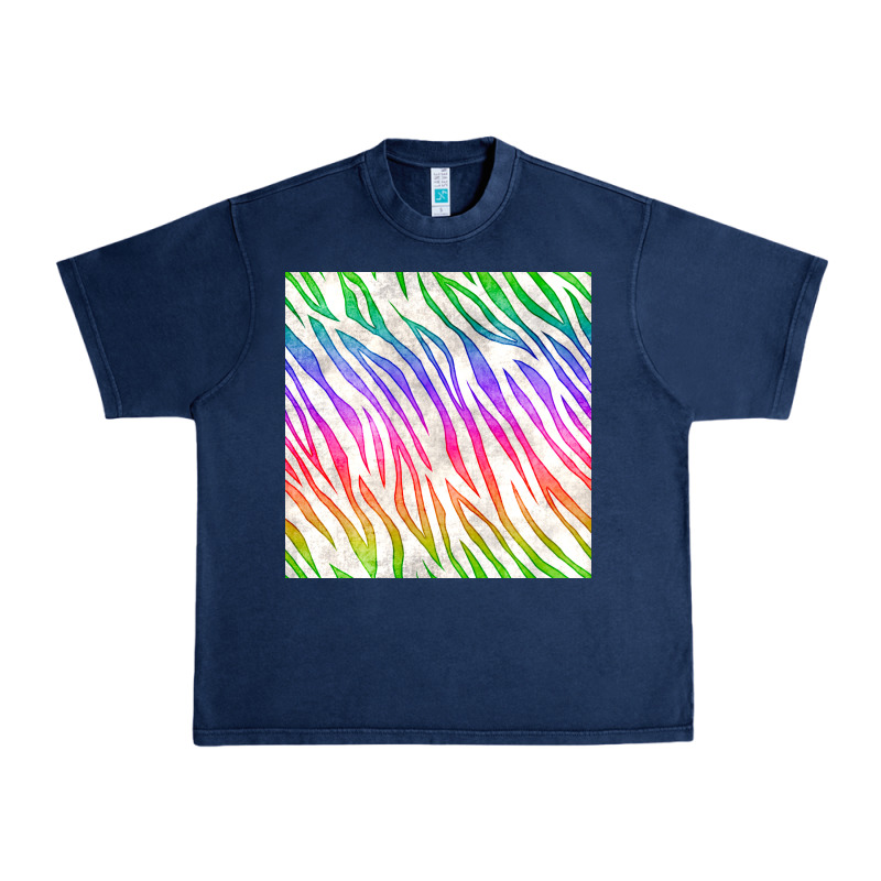 Watercolor Rainbow Zebra Seamless Pattern Urban Heavy Tee by BundleAndBundleShop | Teevron