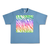 Pebble Blue watercolor rainbow zebra seamless pattern Urban Heavy Tee - BundleAndBundleShop
