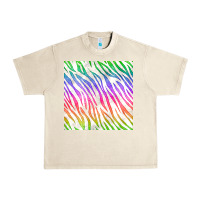 Sandshell watercolor rainbow zebra seamless pattern Urban Heavy Tee - BundleAndBundleShop