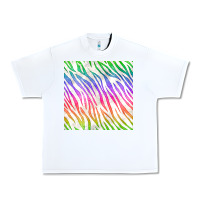 White watercolor rainbow zebra seamless pattern Urban Heavy Tee - BundleAndBundleShop