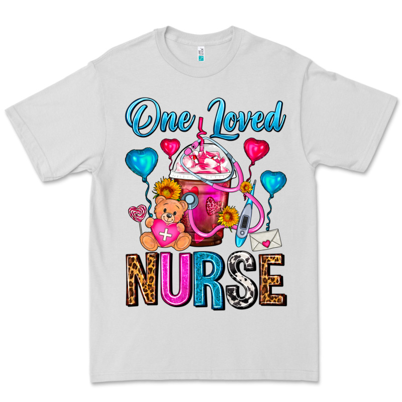One Loved Nurse Valentines Day Frappe Coffee Premium Tee by FaDigitalArtStudio | Teevron