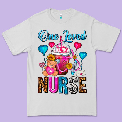 One Loved Nurse Valentines Day Frappe Coffee Premium Tee Designed By Fadigitalartstudio