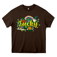 Chocolate Brown lucky gnomes truck St. Patrick's Heavy Core Tee - HowdyJamesFarm