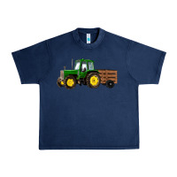 Navy farm tractor Urban Heavy Tee - RanaPortraitStore