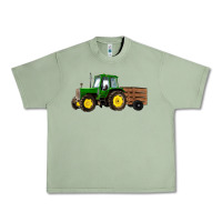 Oil Green farm tractor Urban Heavy Tee - RanaPortraitStore