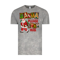 Cloud Rock Santa Please Stop Here Vintage Tee - FaDigitalArtStudio