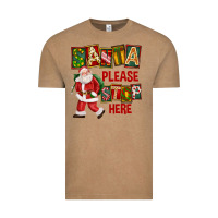 Vintage Coffee Santa Please Stop Here Vintage Tee - FaDigitalArtStudio
