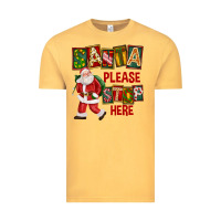 Vintage Mustard Santa Please Stop Here Vintage Tee - FaDigitalArtStudio