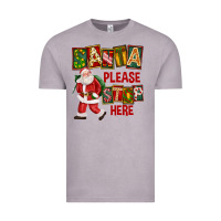 Vintage Zinc Santa Please Stop Here Vintage Tee - FaDigitalArtStudio