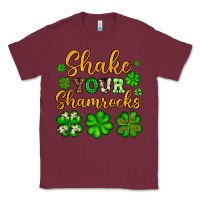 Burgundy St. Patrick's Shake your shamrocks Classic Tee - OliviaCreatesArt