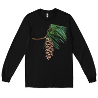 Black white pine cone Long Sleeve Tee - LillyAllenDesigns