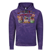 Cloud Purple Merry Christmas Vintage Hoodie - CowhideDigitalArt