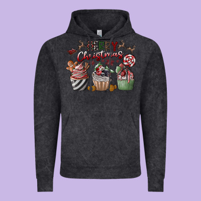 Merry Christmas Vintage Hoodie Designed By Cowhidedigitalart