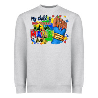 Heather Grey my child is non verbal but her mama aint afro hand rana Heavyweight Sweatshirt - RanaPortraitStore