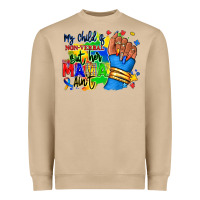 Mushroom my child is non verbal but her mama aint afro hand rana Heavyweight Sweatshirt - RanaPortraitStore