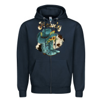 Navy howdy Zipper Hoodie - JahusDesignShop