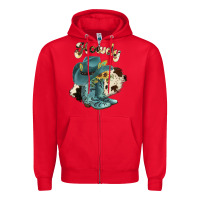 Red howdy Zipper Hoodie - JahusDesignShop