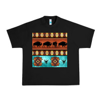Black native american aztec seamless pattern 2 Urban Heavy Tee - BundleAndBundleShop