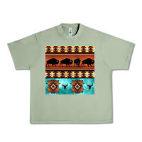 Oil Green native american aztec seamless pattern 2 Urban Heavy Tee - BundleAndBundleShop