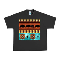 Pigment Black native american aztec seamless pattern 2 Urban Heavy Tee - BundleAndBundleShop