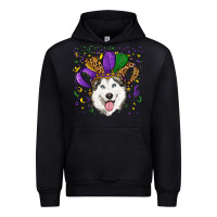 Black mardi gras hat husky Urban Hoodie - RanaPortraitStore