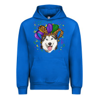 Cobalt mardi gras hat husky Urban Hoodie - RanaPortraitStore