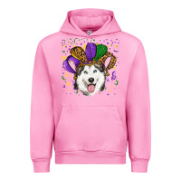 Fuchsia Pink mardi gras hat husky Urban Hoodie - RanaPortraitStore