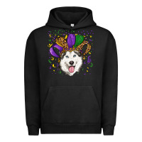 Pigment Black mardi gras hat husky Urban Hoodie - RanaPortraitStore