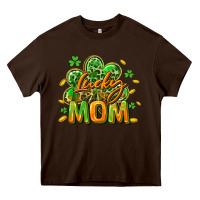 Chocolate Brown Lucky Mom  St. Patrick's Day Heavy Core Tee - CowGirlArtShop