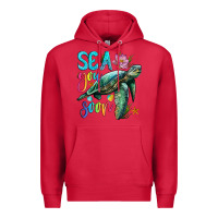 Cardinal sea you soon with sea turtle Premium Hoodie - Artiststas