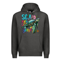 Charcoal Heather sea you soon with sea turtle Premium Hoodie - Artiststas