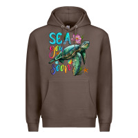 Coffee sea you soon with sea turtle Premium Hoodie - Artiststas
