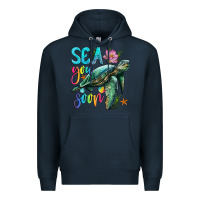 Navy sea you soon with sea turtle Premium Hoodie - Artiststas